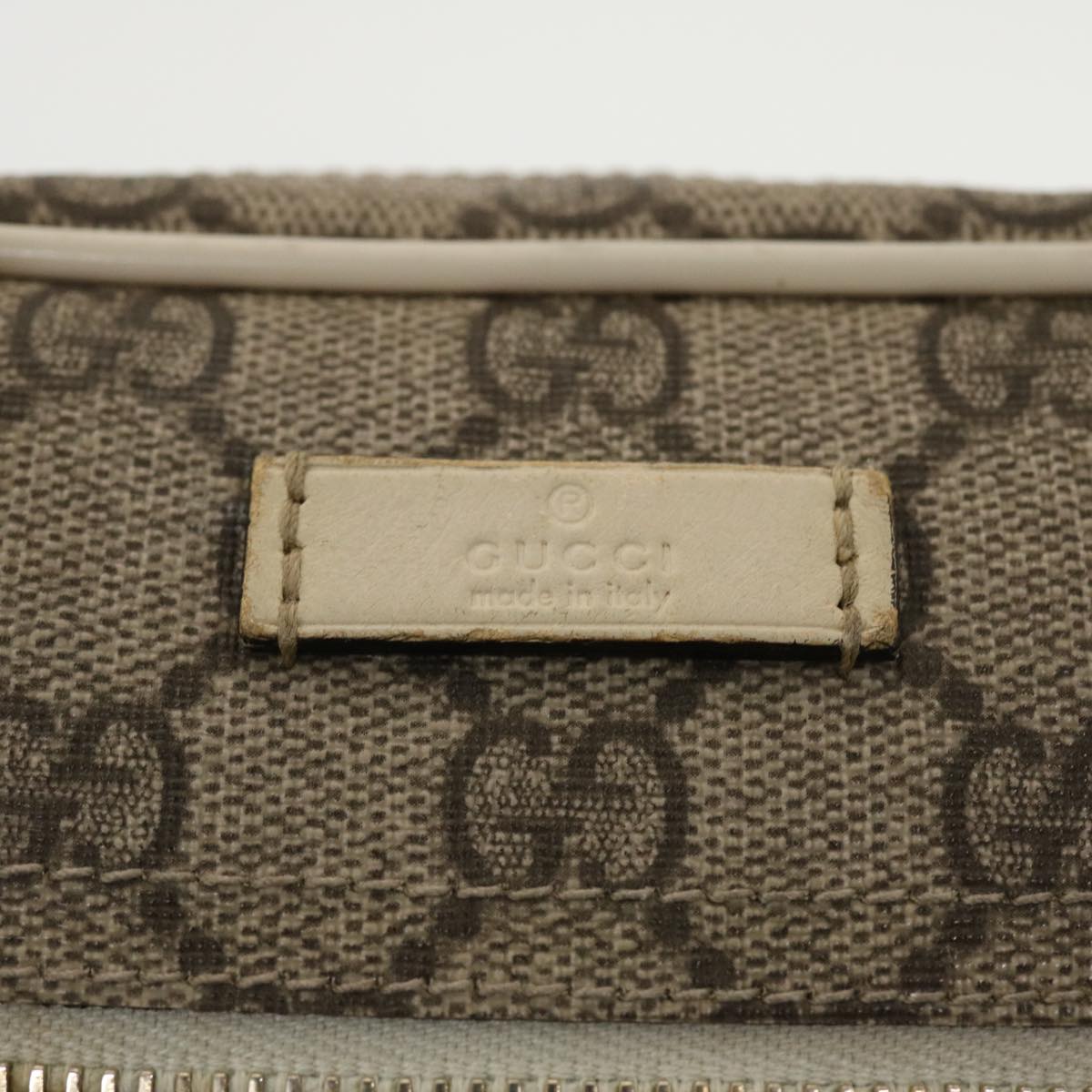 GUCCI GG Canvas Shoulder Bag PVC Leather Beige 201447 43748