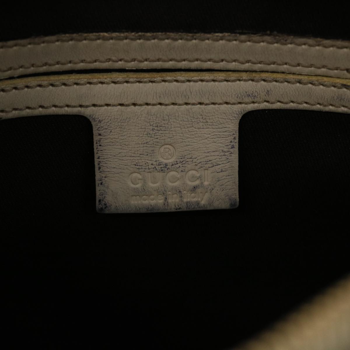 GUCCI GG Canvas Shoulder Bag PVC Leather Beige 201447 43748