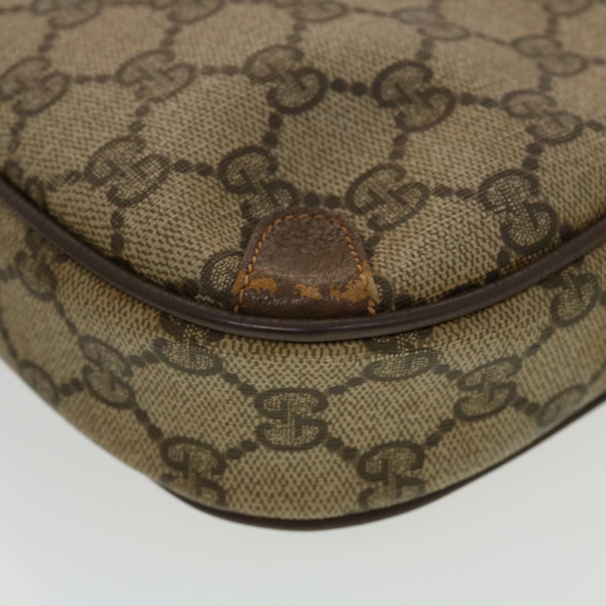 GUCCI GG Canvas Web Sherry Line Shoulder Bag Beige Red Green 43903
