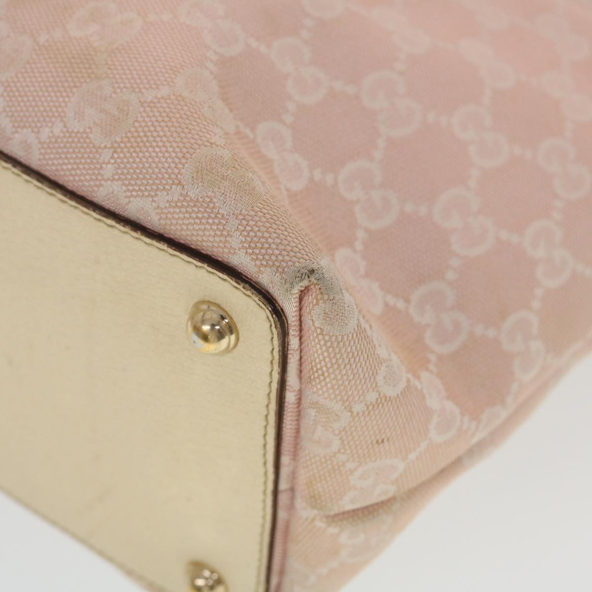 GUCCI GG Canvas Tote Bag Pink 139552 44265
