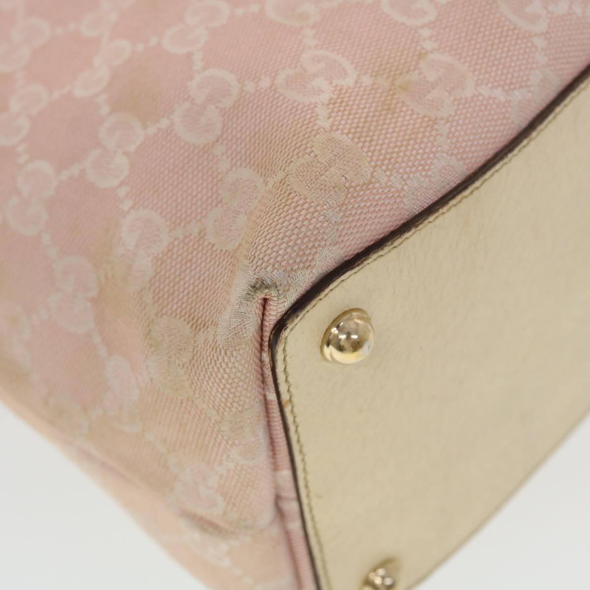 GUCCI GG Canvas Tote Bag Pink 139552 44265