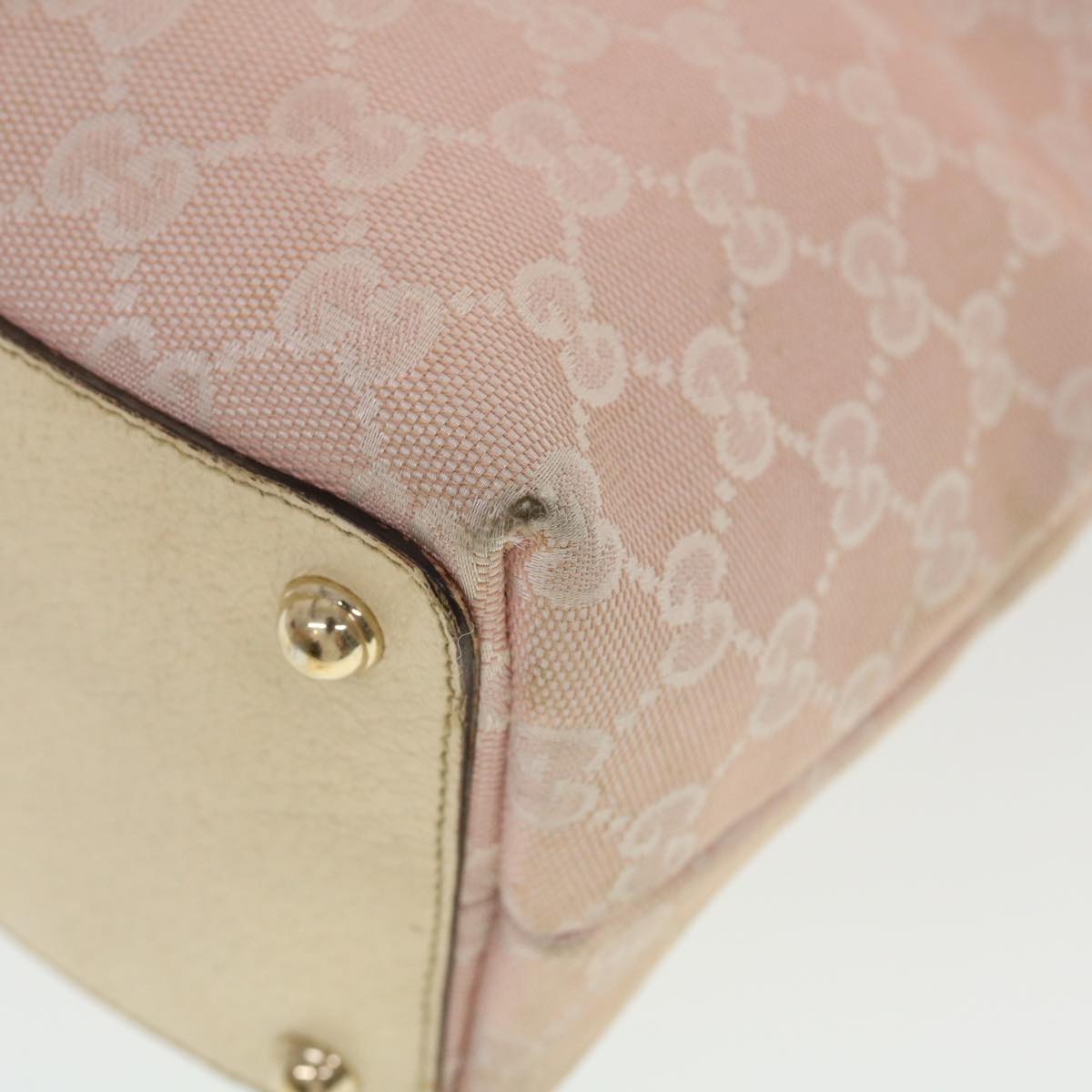 GUCCI GG Canvas Tote Bag Pink 139552 44265