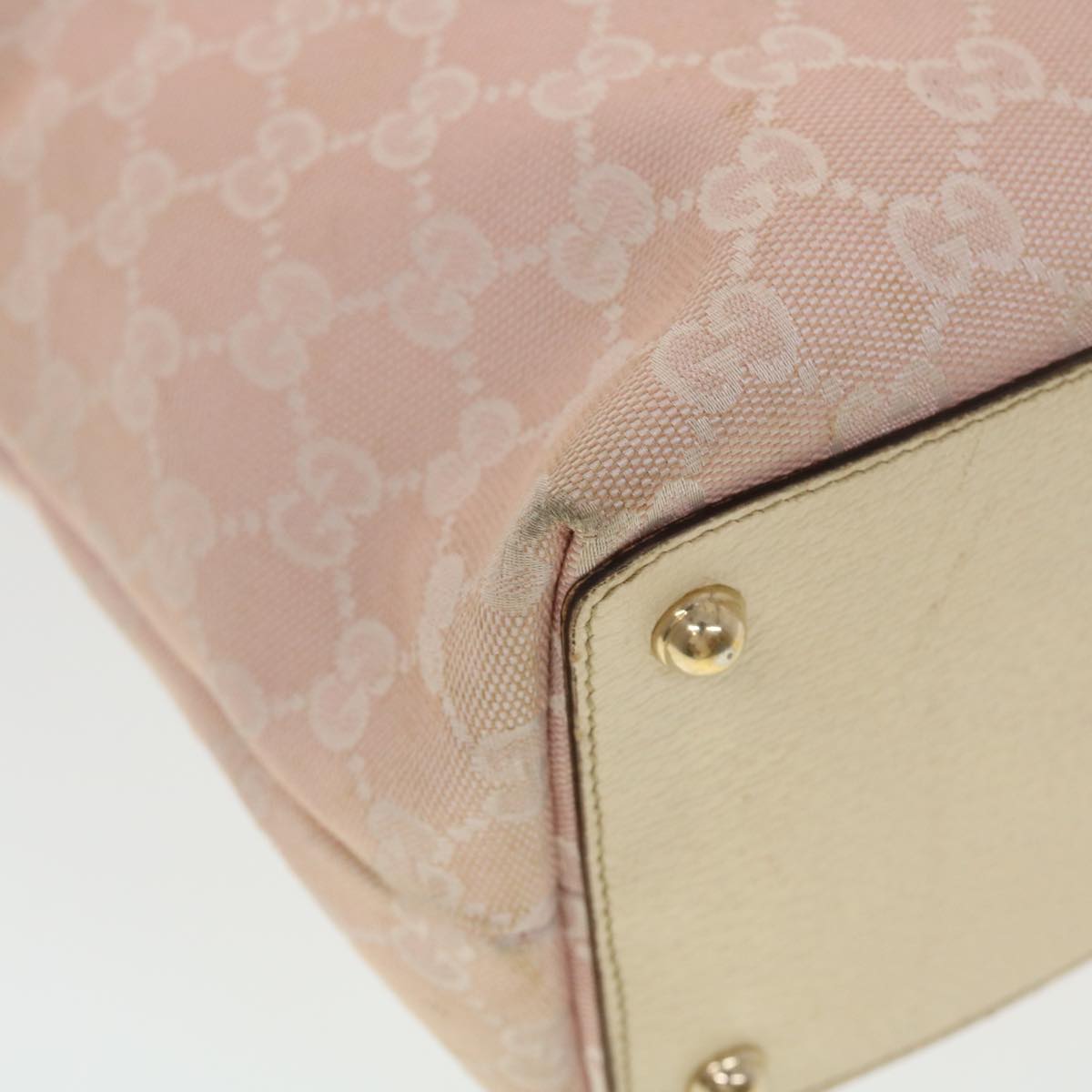 GUCCI GG Canvas Tote Bag Pink 139552 44265