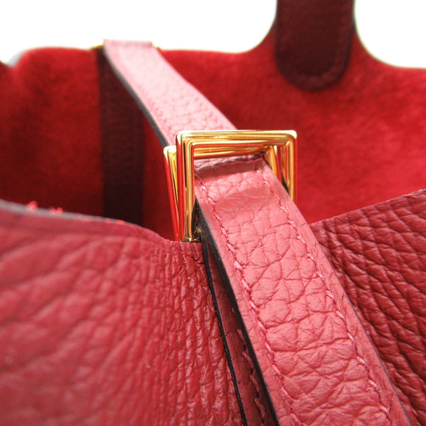 Hermes Picotin Lock PM Rouge Handbag Handbag Clemence Red