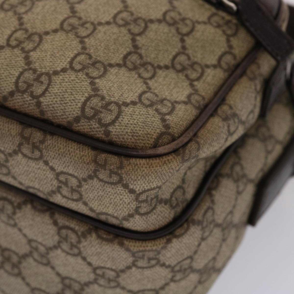 GUCCI GG Canvas Shoulder Bag PVC Leather Beige 114531 45947