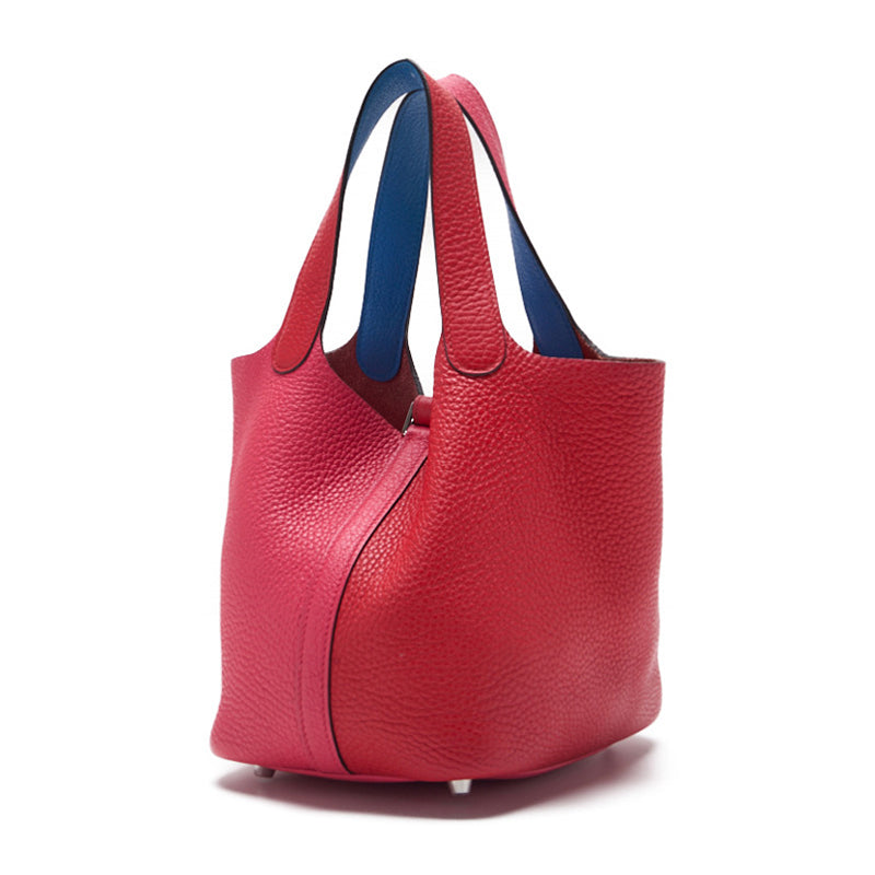 HERMES ERMES Picotin Lock PM Violet Handbag al Clemence Brunel Rouge (Silver G) Handbag Handbag Lady Handbags 【 Delivery】 Vintage s Online