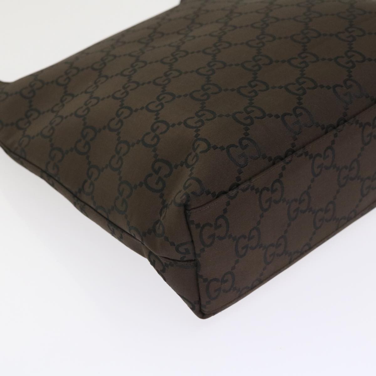 GUCCI GG Canvas Shoulder Bag Nylon Brown 0013102 46114