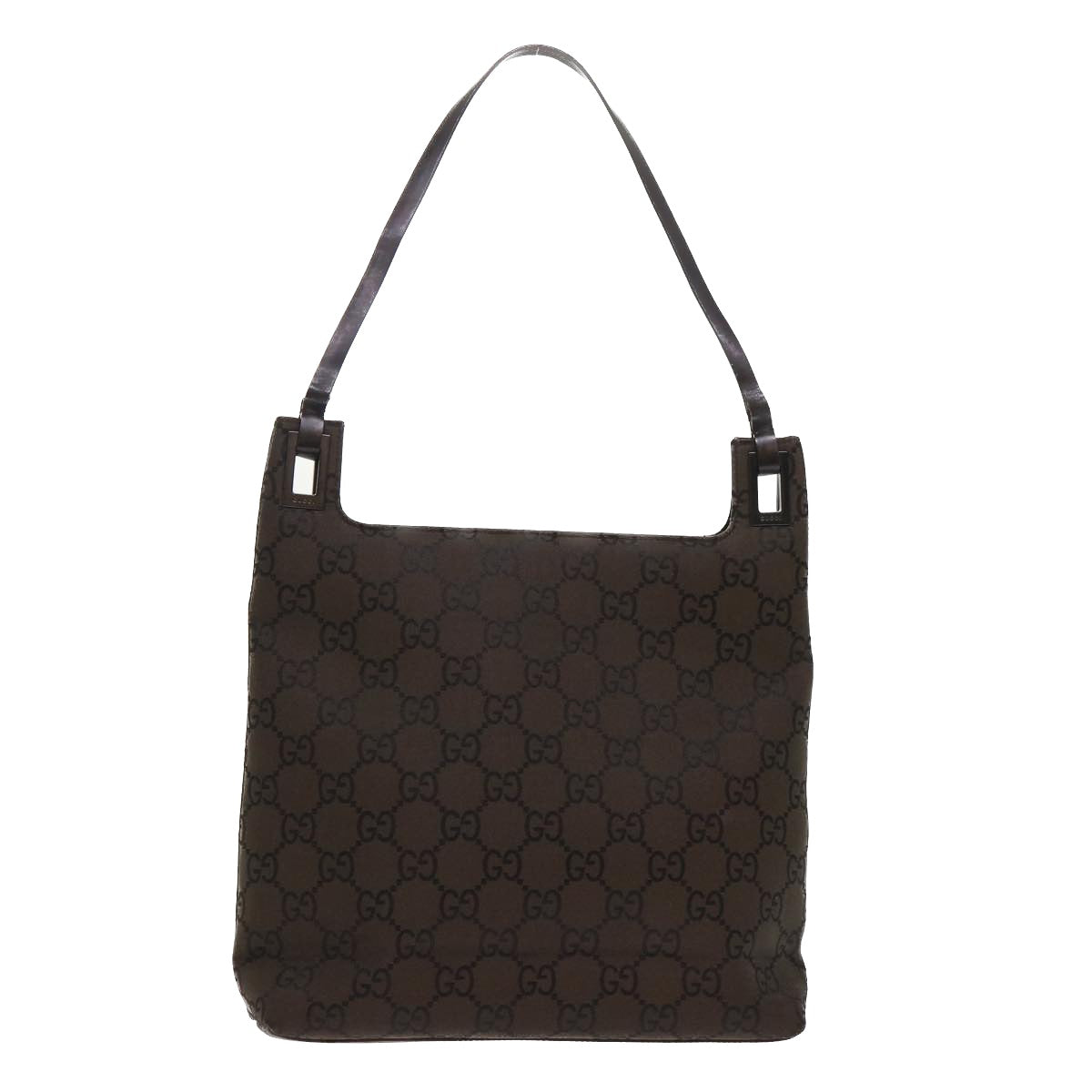 GUCCI GG Canvas Shoulder Bag Nylon Brown 0013102 46114
