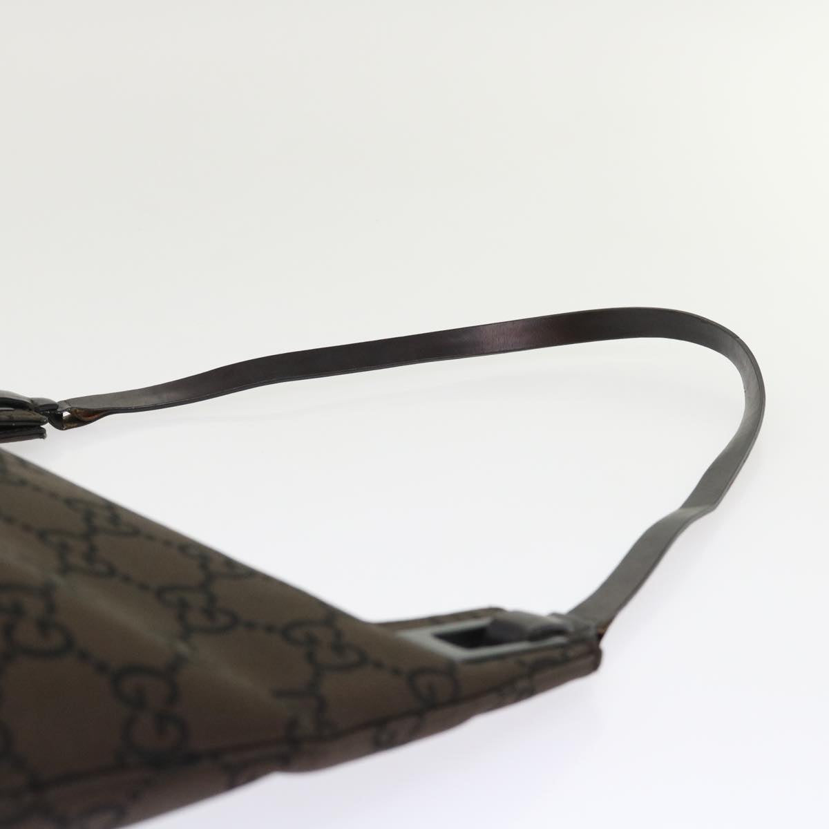 GUCCI GG Canvas Shoulder Bag Nylon Brown 0013102 46114