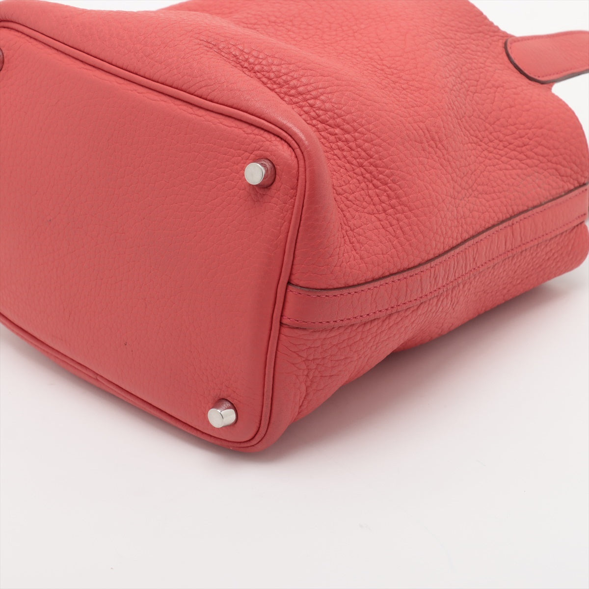 Hermes Picotin Lock PM Clemence Red Silver G O2011 Open-key