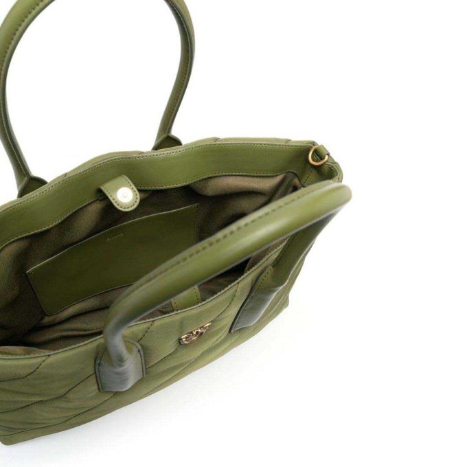 Original Pinko Maxi Puff Qualitied Shell Tote Bag