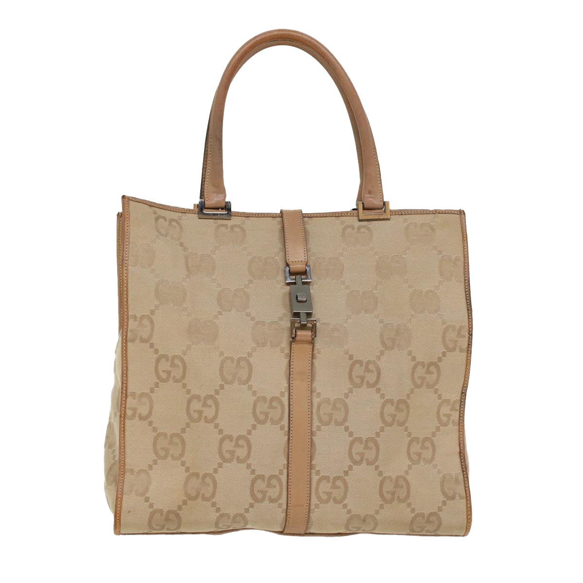 GUCCI GG Canvas Jackie Tote Bag Beige 47994