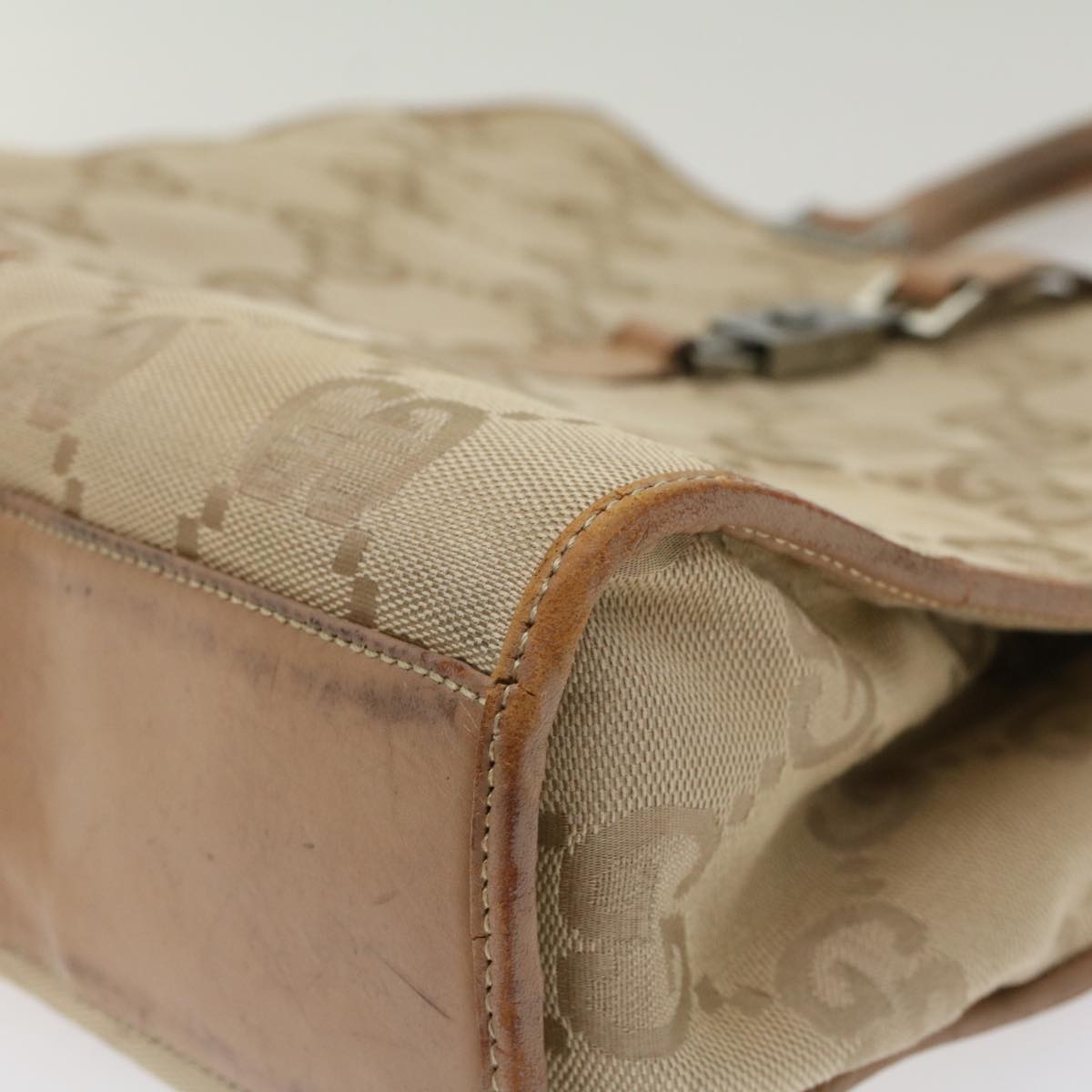 GUCCI GG Canvas Jackie Tote Bag Beige 47994