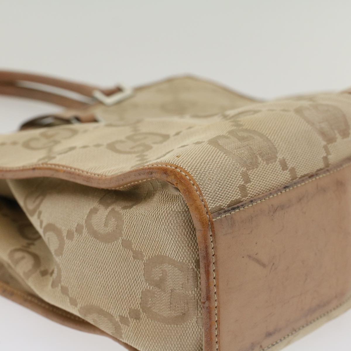 GUCCI GG Canvas Jackie Tote Bag Beige 47994