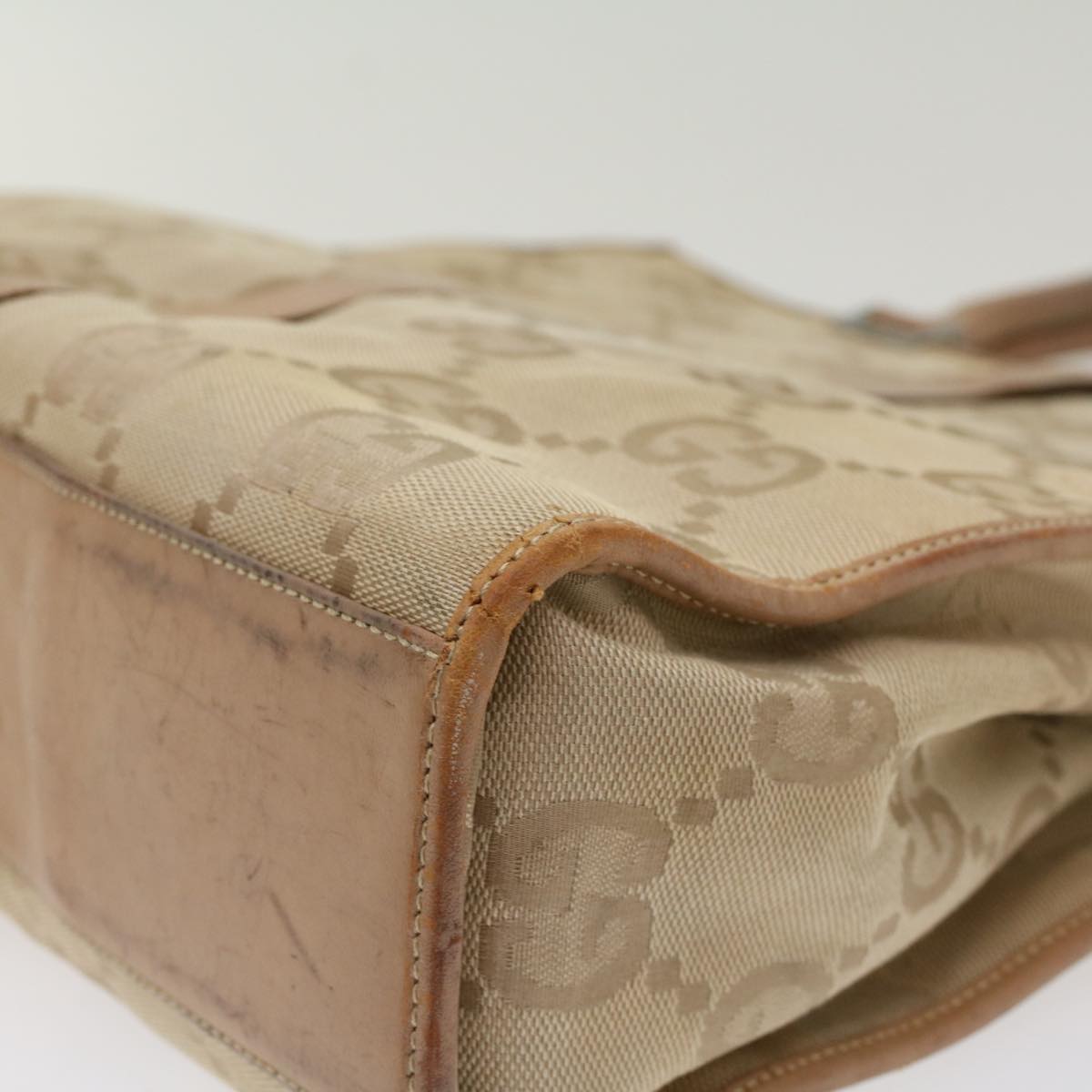 GUCCI GG Canvas Jackie Tote Bag Beige 47994