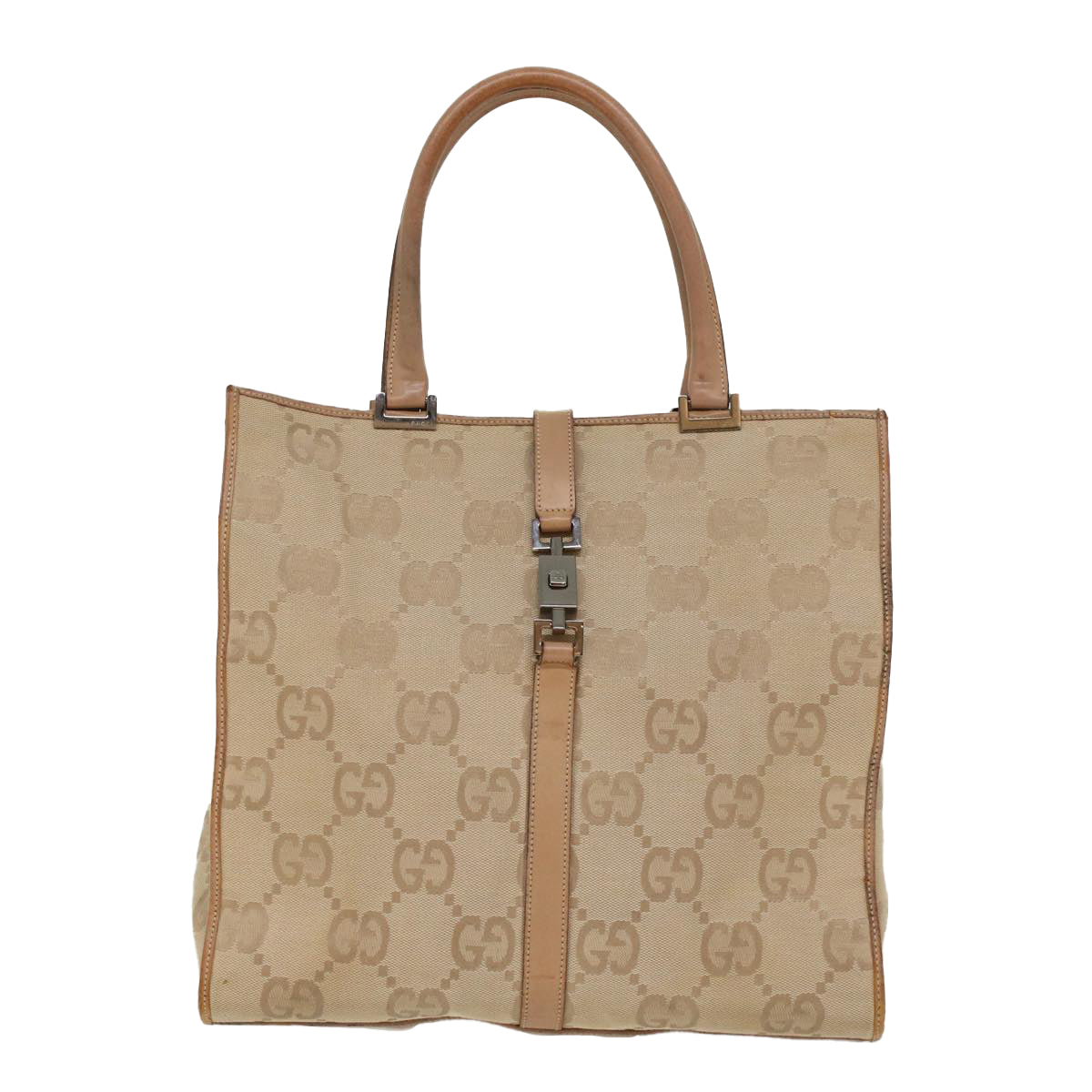 GUCCI GG Canvas Jackie Tote Bag Beige 47994