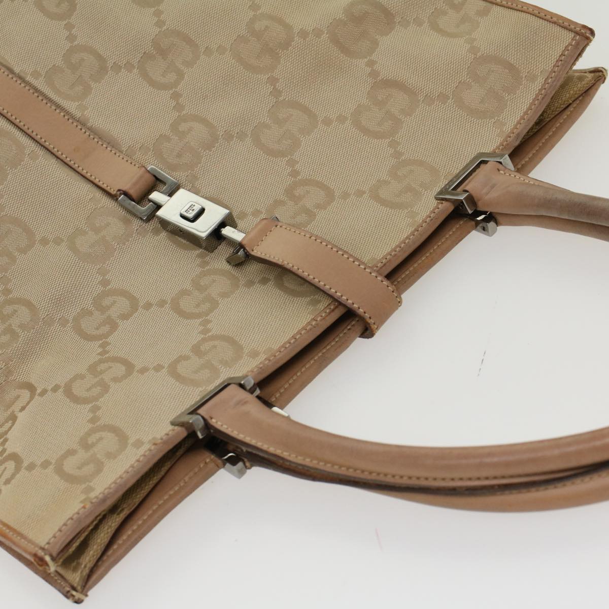 GUCCI GG Canvas Jackie Tote Bag Beige 47994