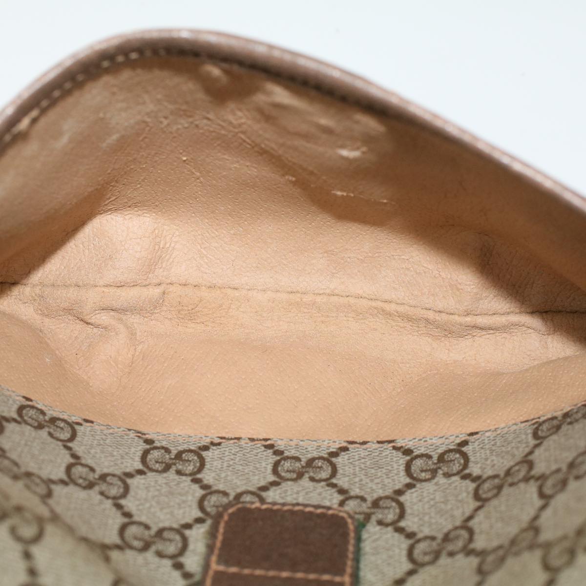 GUCCI GG Canvas Web Sherry Line Shoulder Bag Beige Green 39.02.032 48249