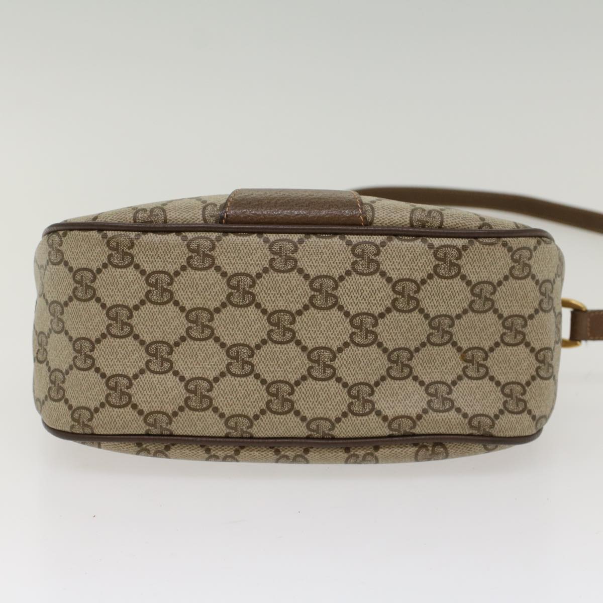 GUCCI GG Canvas Web Sherry Line Shoulder Bag Beige Green 39.02.032 48249