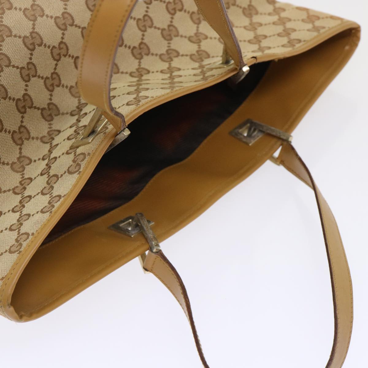 GUCCI GG Canvas Tote Bag Beige 48448