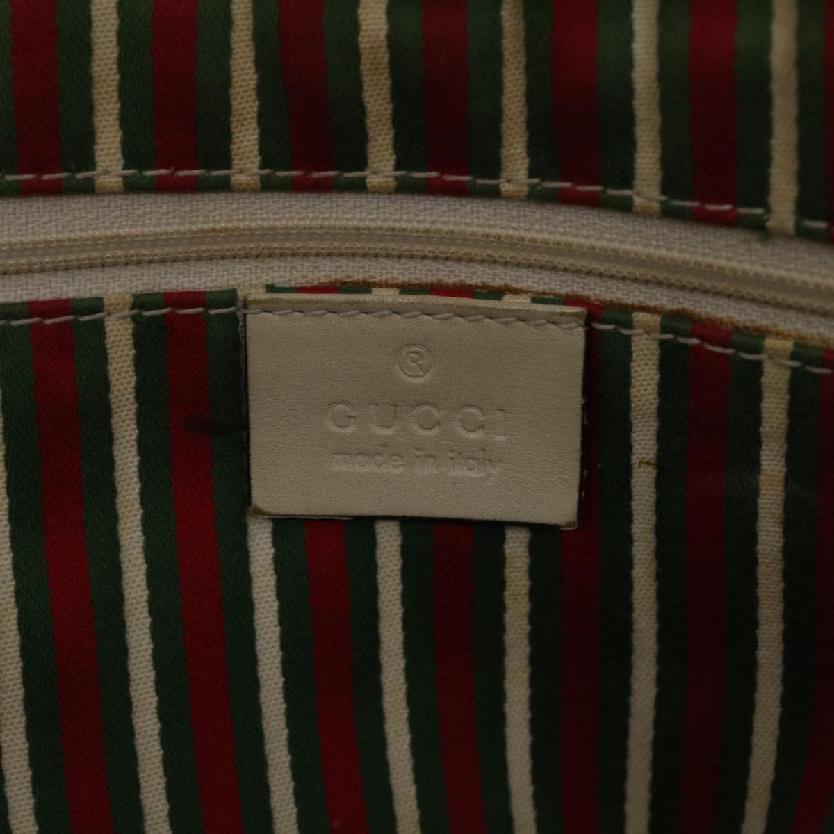 GUCCI GG Canvas Tote Bag Beige White 49053