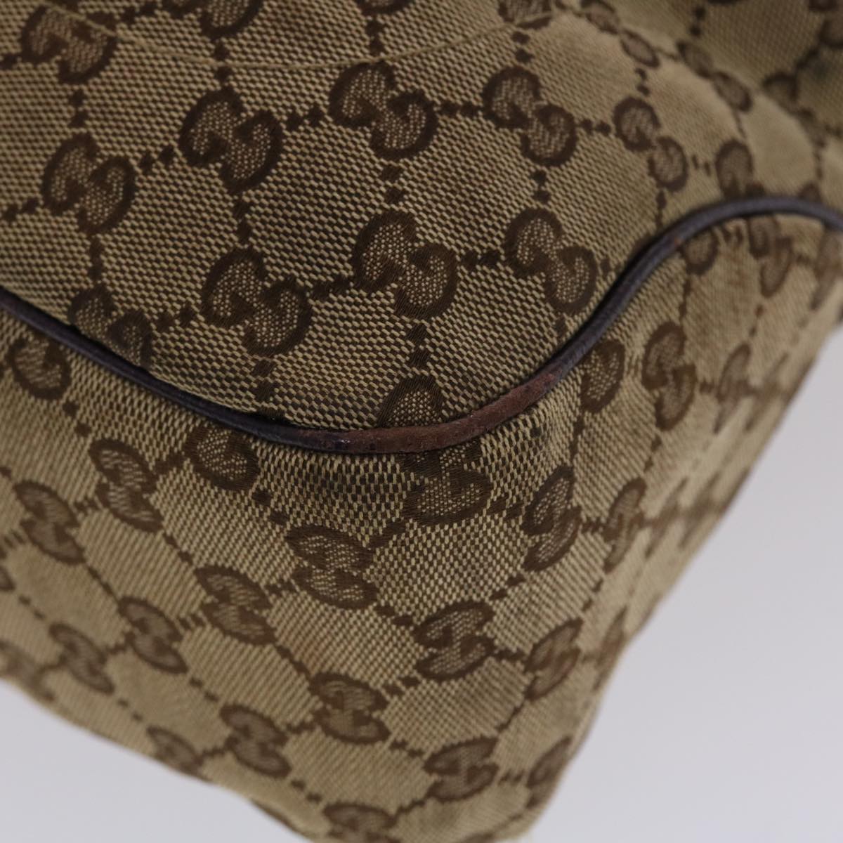 GUCCI GG Canvas Jackie Tote Bag Beige Purple 49056