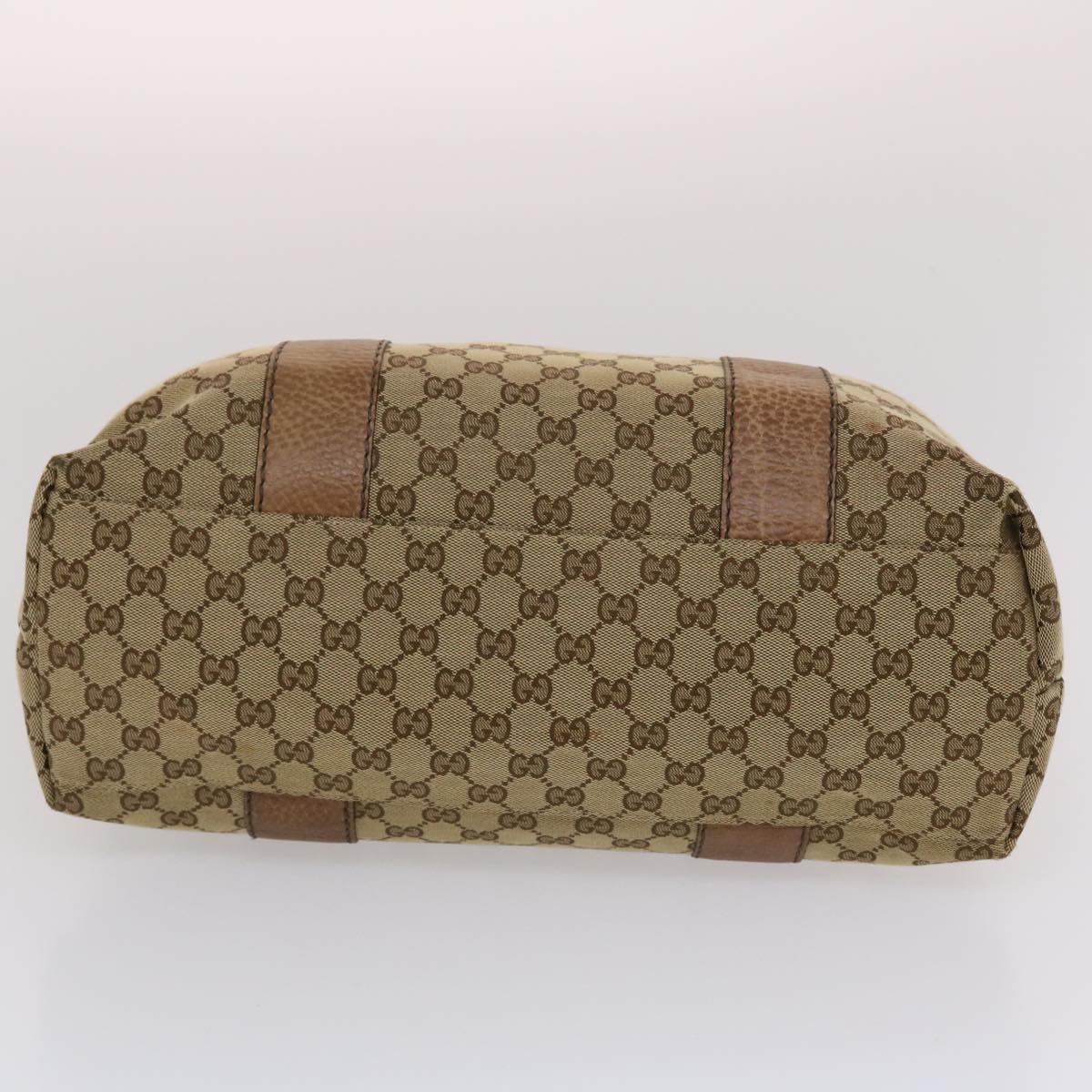 GUCCI GG Canvas Bamboo Tote Bag Beige Brown 49058