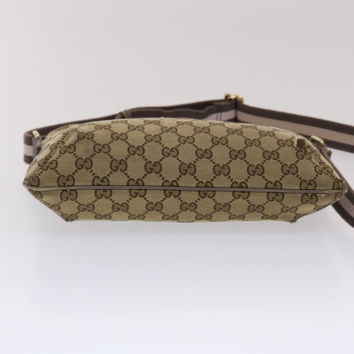 GUCCI GG Canvas Sherry Line Shoulder Bag Beige Pink 49065