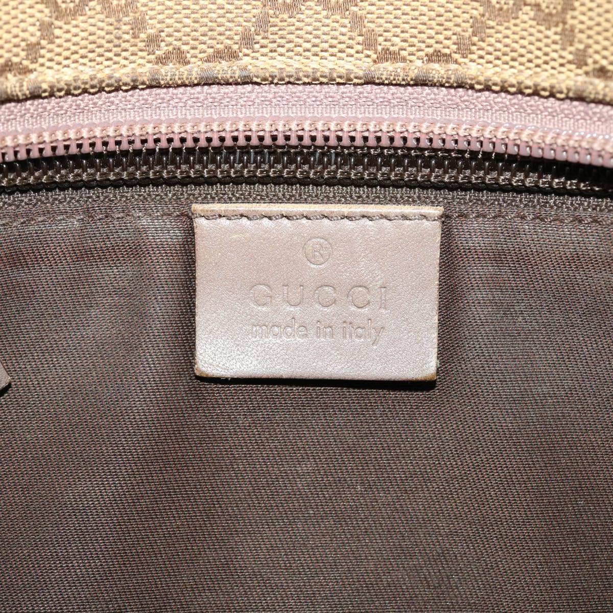 GUCCI GG Canvas Sherry Line Shoulder Bag Beige Pink 49065