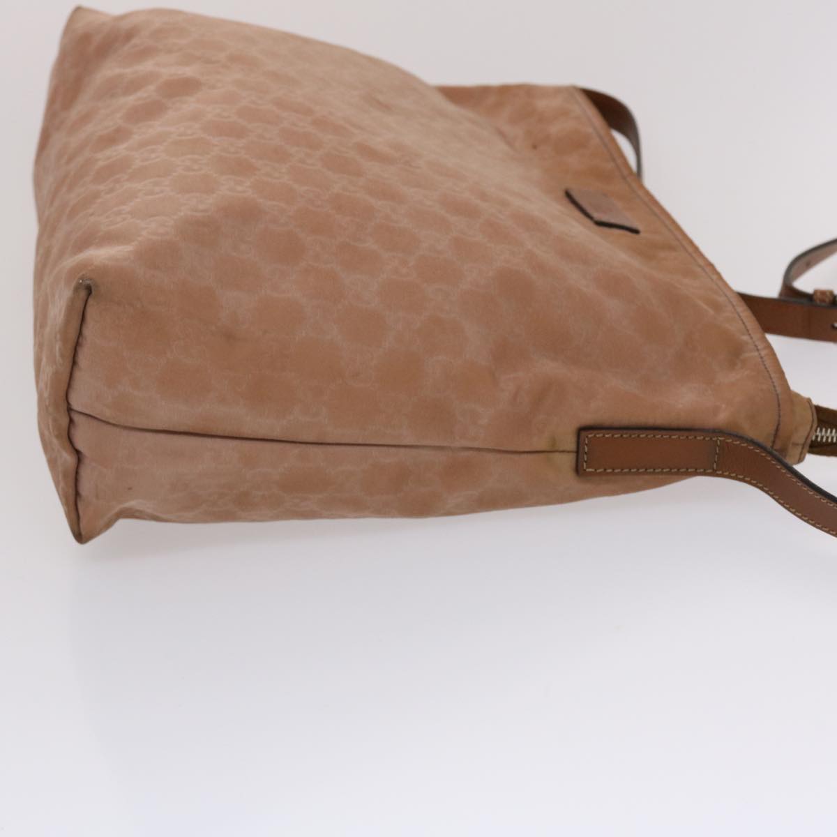 GUCCI GG Canvas Shoulder Bag Nylon Pink Brown 49073