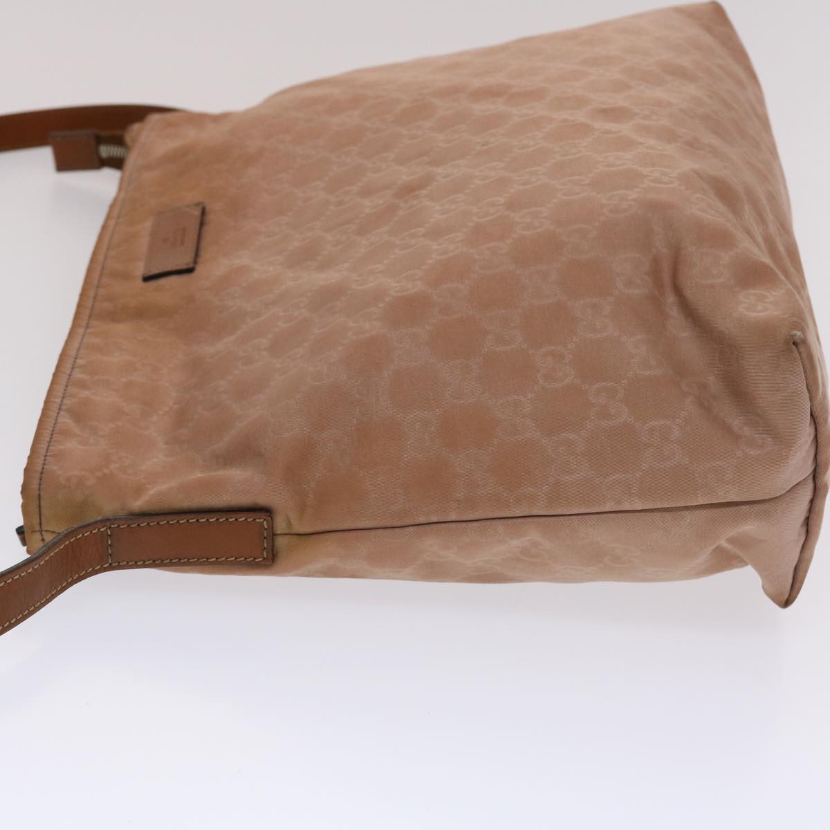 GUCCI GG Canvas Shoulder Bag Nylon Pink Brown 49073