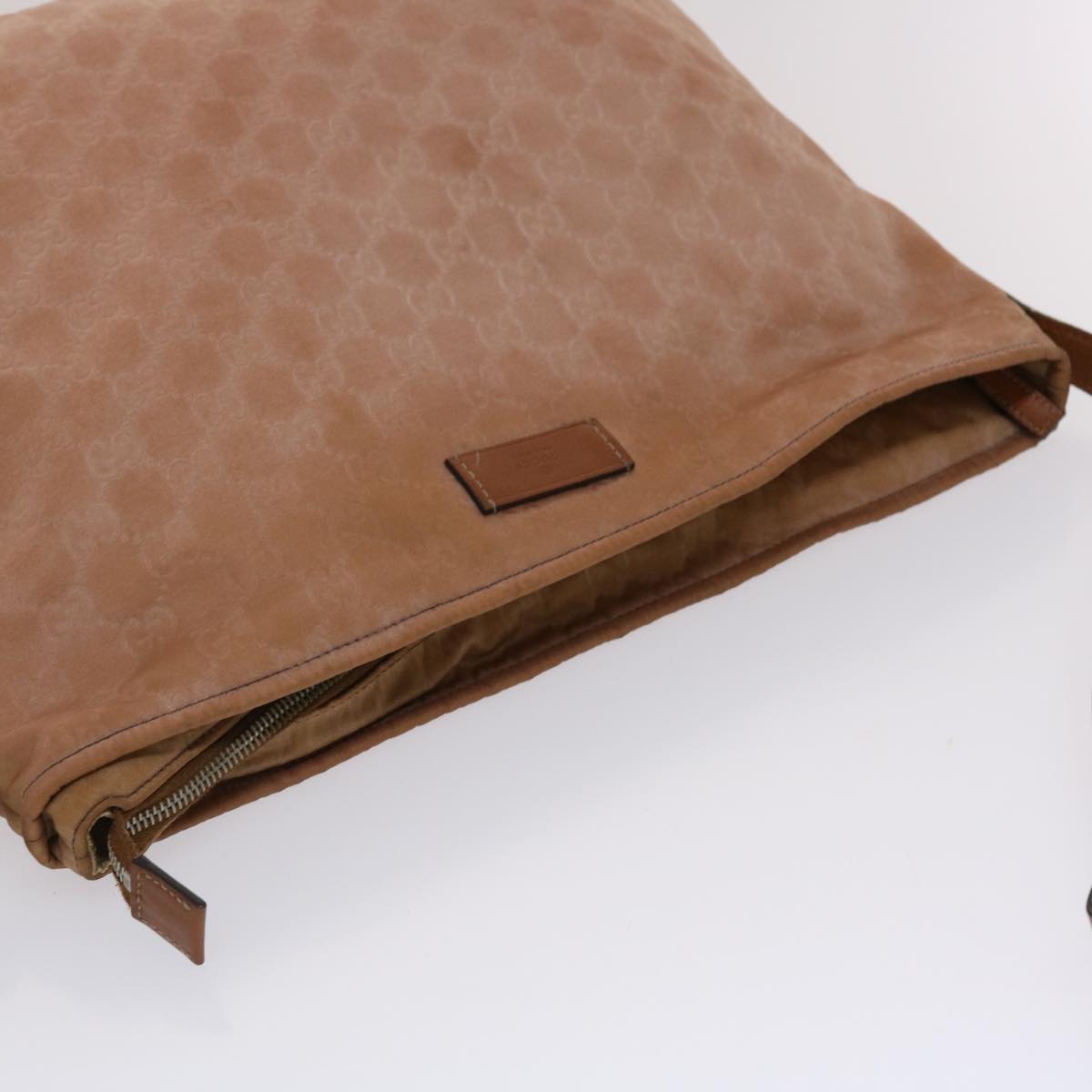GUCCI GG Canvas Shoulder Bag Nylon Pink Brown 49073
