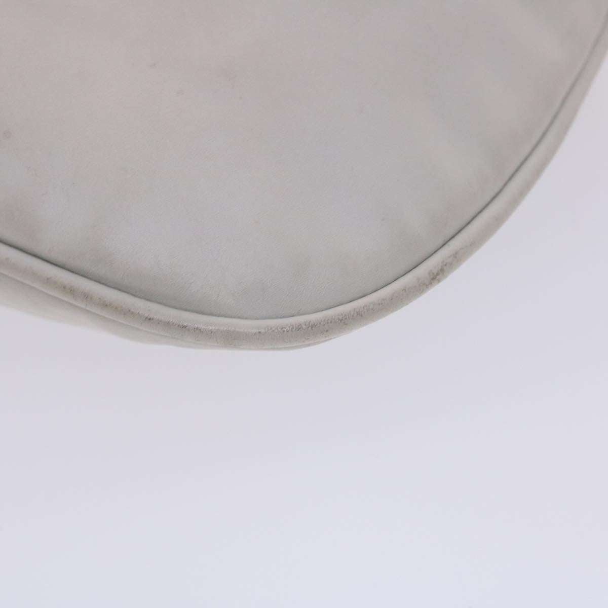 GUCCI Bamboo Shoulder Bag Leather White 49084
