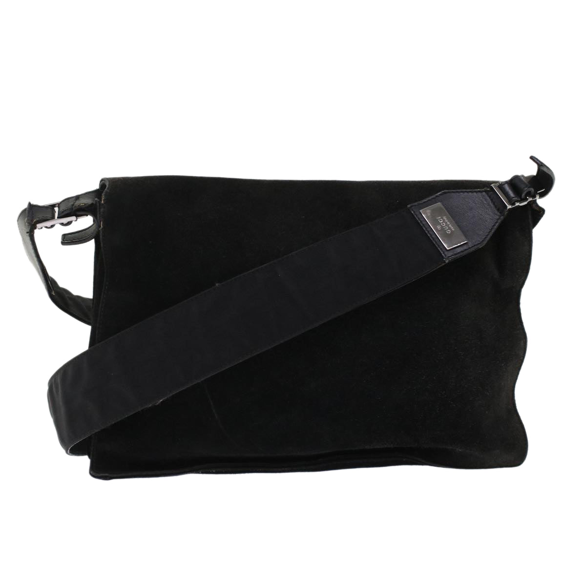 GUCCI Shoulder Bag Suede Black 49411