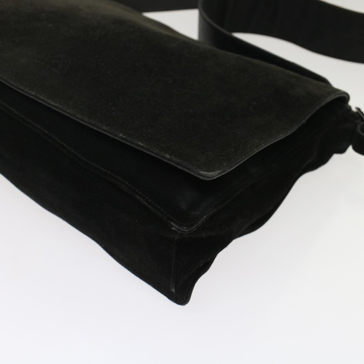 GUCCI Shoulder Bag Suede Black 49411