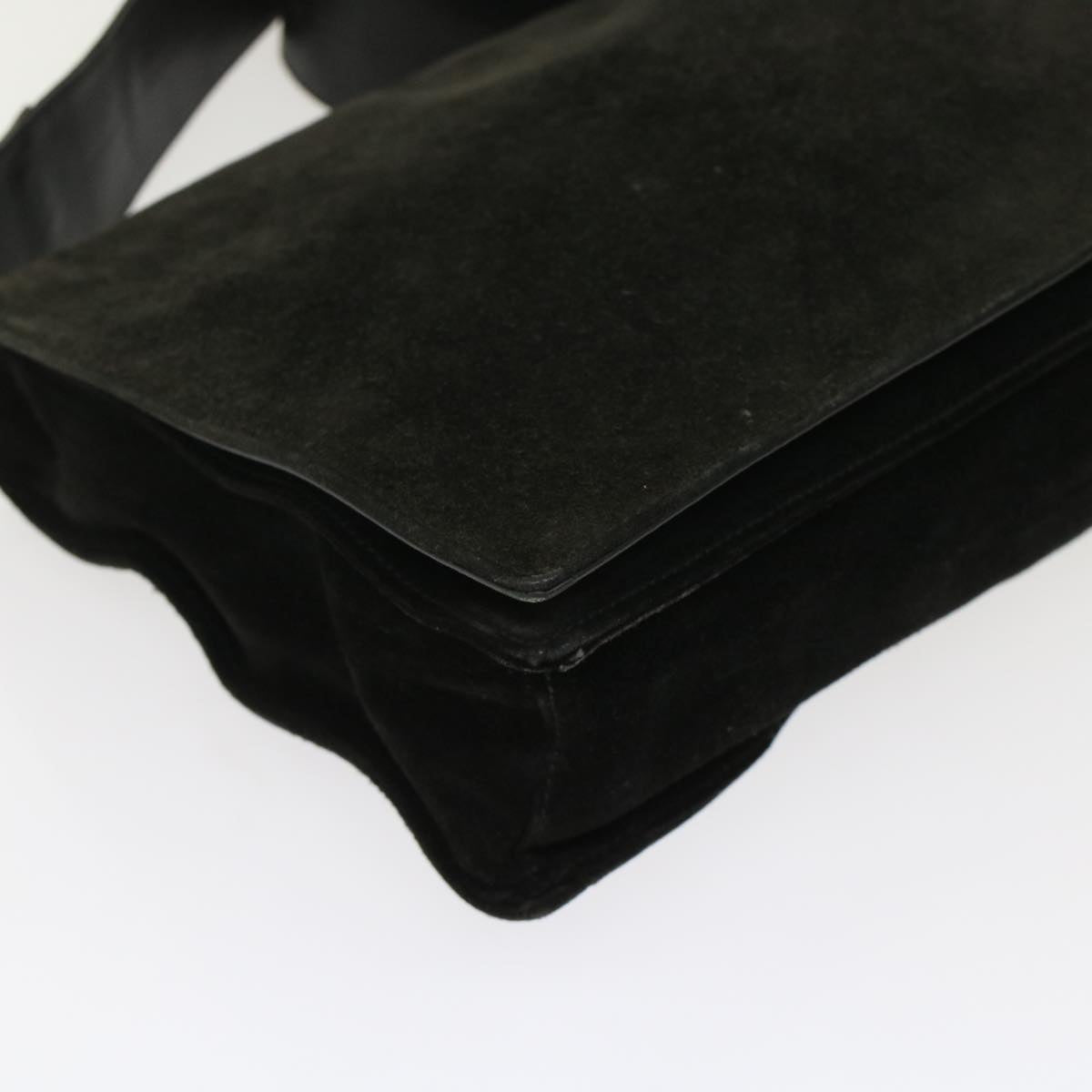 GUCCI Shoulder Bag Suede Black 49411