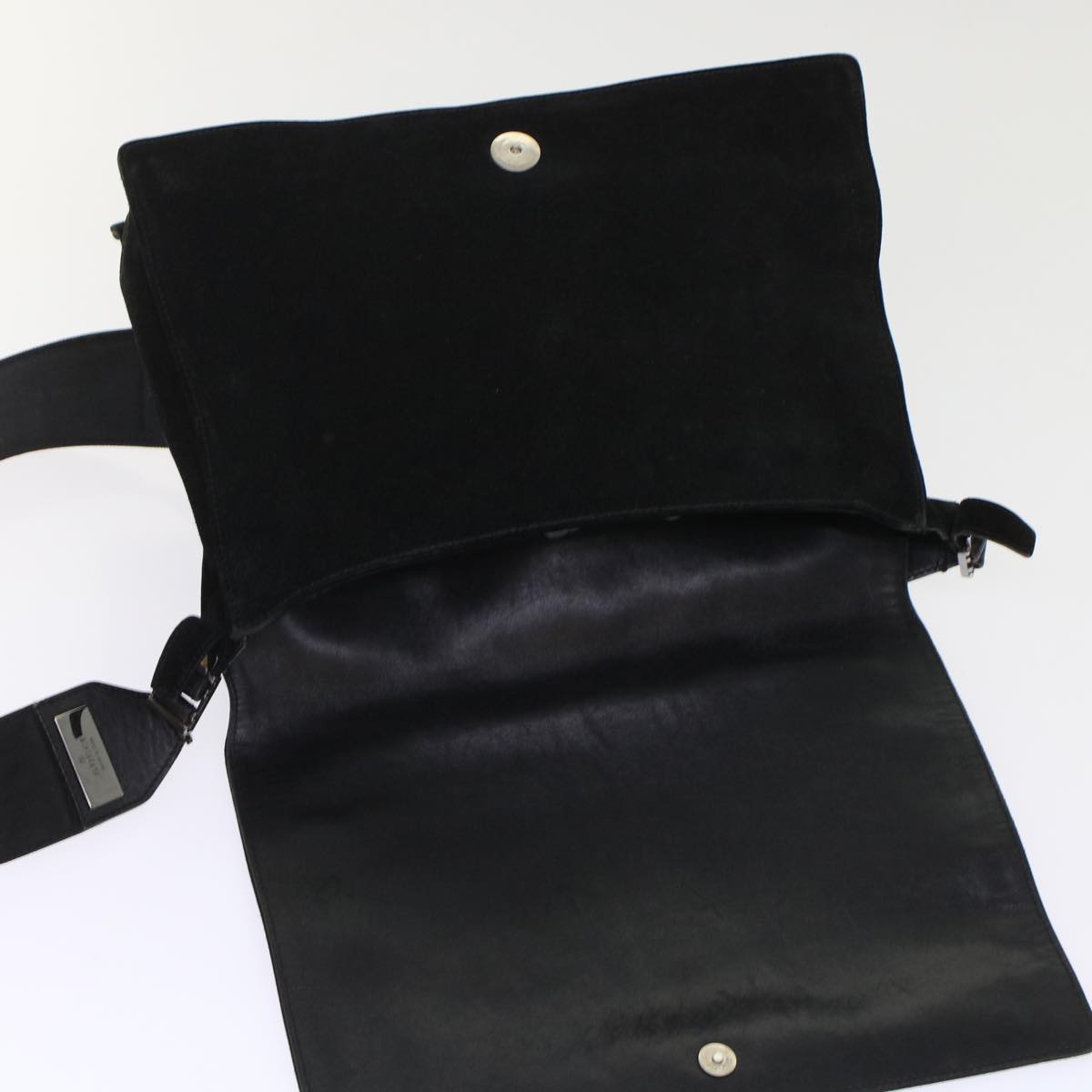 GUCCI Shoulder Bag Suede Black 49411