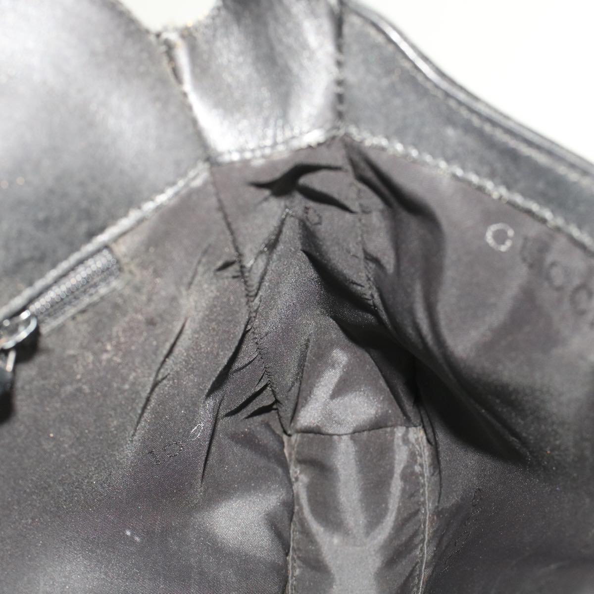 GUCCI Shoulder Bag Suede Black 49411