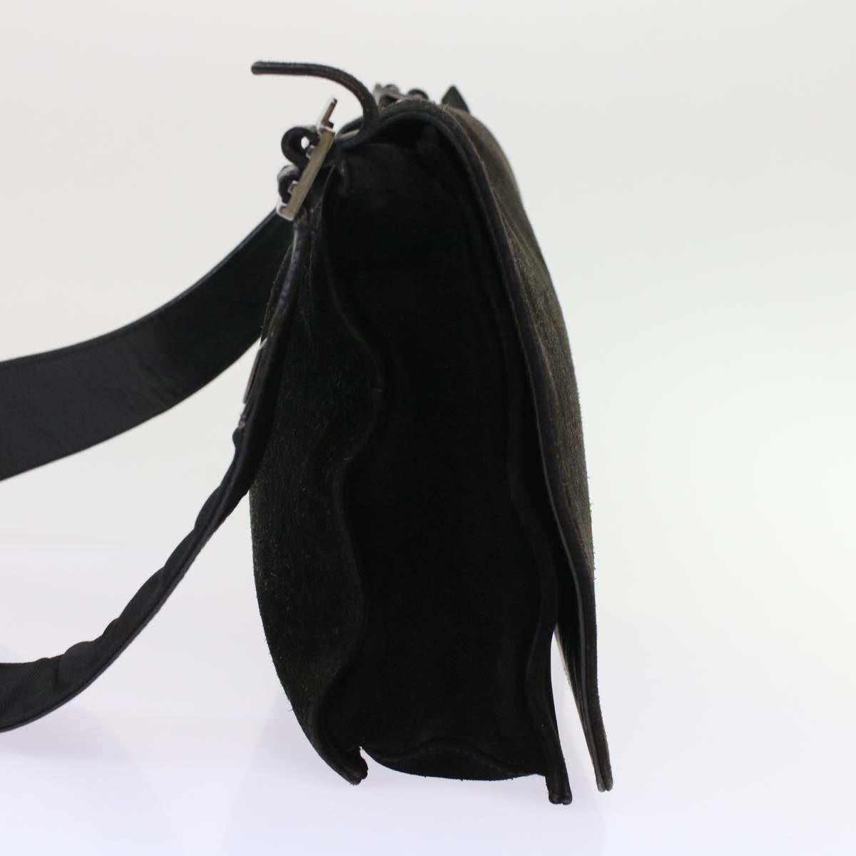 GUCCI Shoulder Bag Suede Black 49411