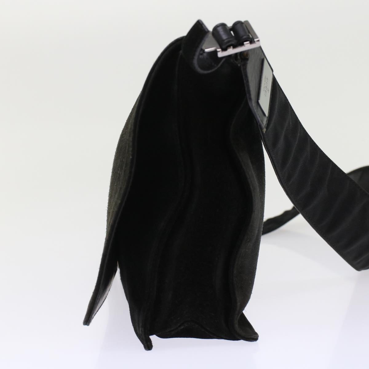 GUCCI Shoulder Bag Suede Black 49411