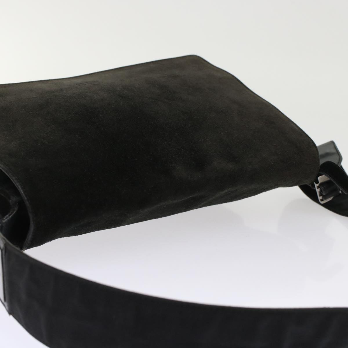 GUCCI Shoulder Bag Suede Black 49411
