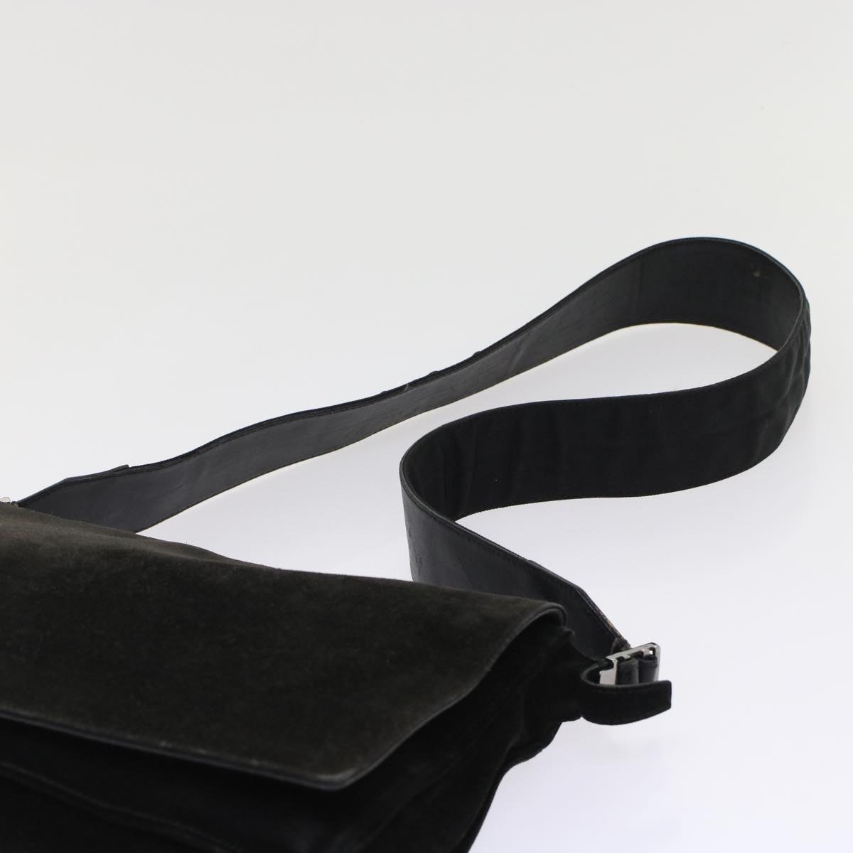 GUCCI Shoulder Bag Suede Black 49411