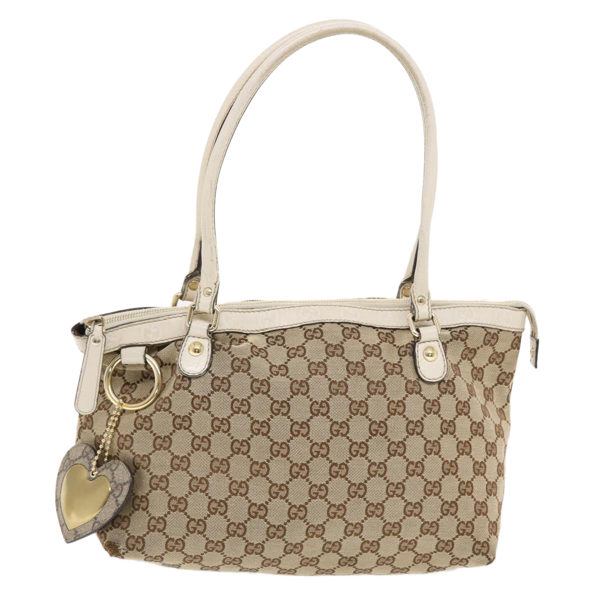 GUCCI GG Canvas Tote Bag Beige 211942 49604