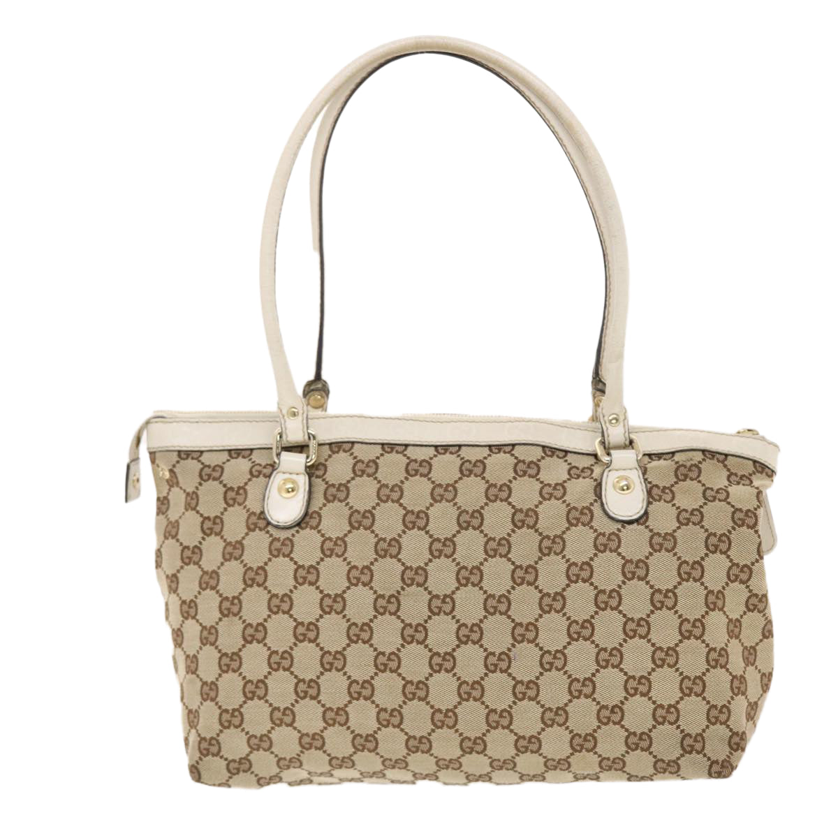 GUCCI GG Canvas Tote Bag Beige 211942 49604