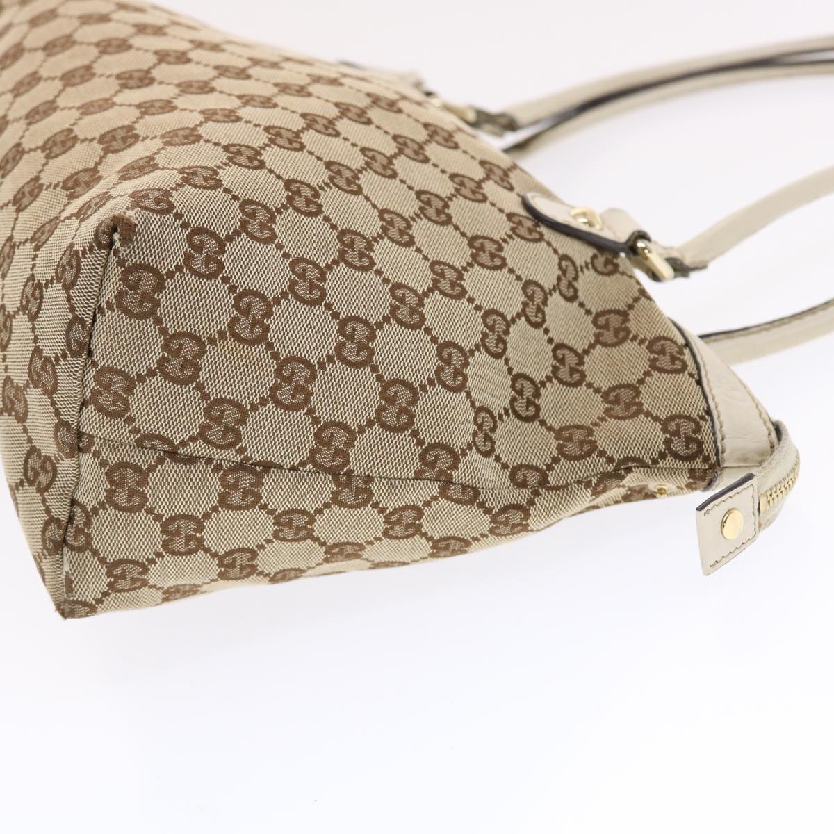 GUCCI GG Canvas Tote Bag Beige 211942 49604