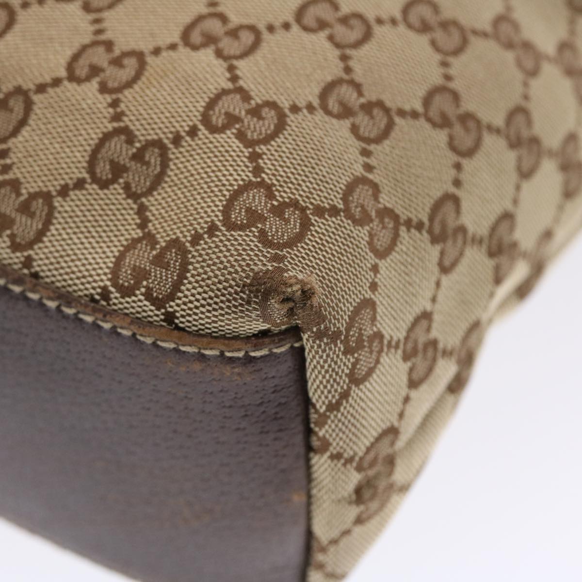 GUCCI GG Canvas Tote Bag Beige 153361 49790