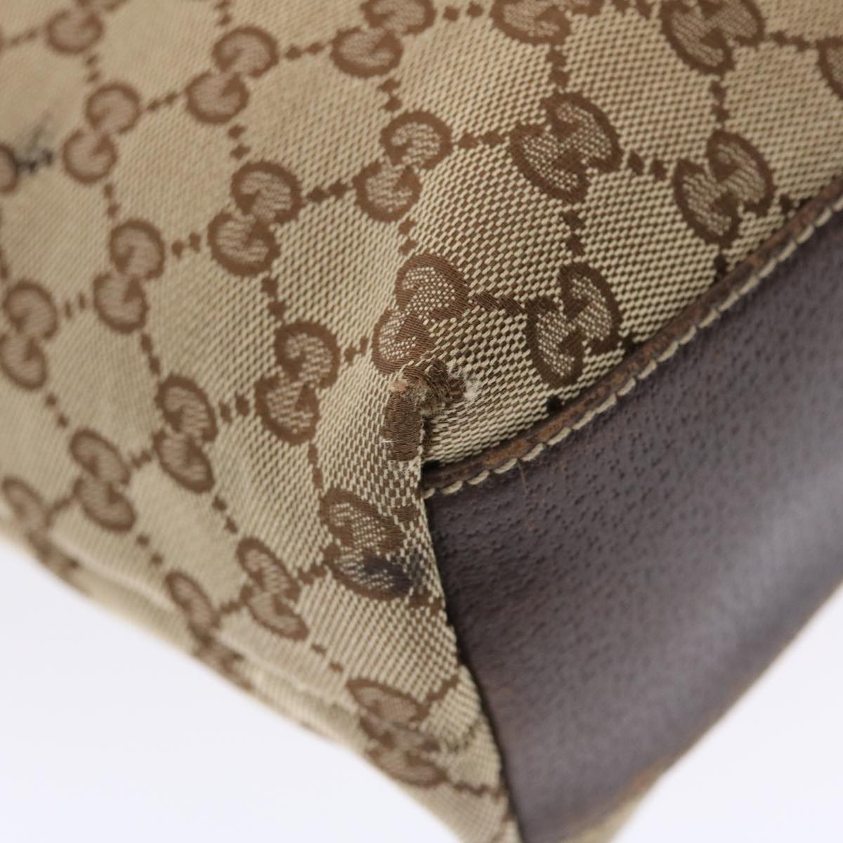 GUCCI GG Canvas Tote Bag Beige 153361 49790