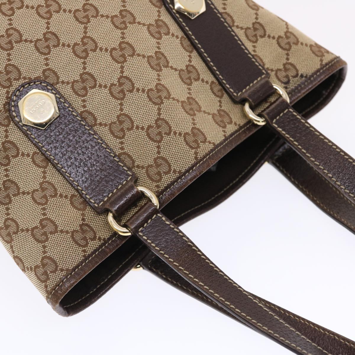 GUCCI GG Canvas Tote Bag Beige 153361 49790