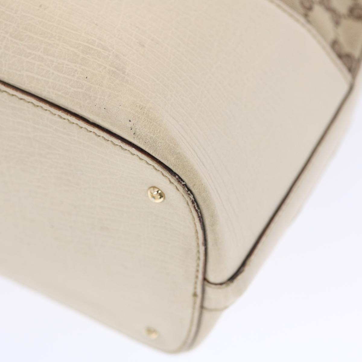 GUCCI GG Canvas Sherry Line Shoulder Bag Beige White 137385 49887