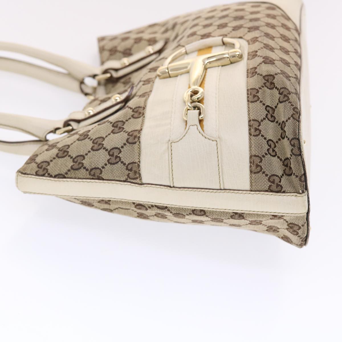 GUCCI GG Canvas Sherry Line Shoulder Bag Beige White 137385 49887